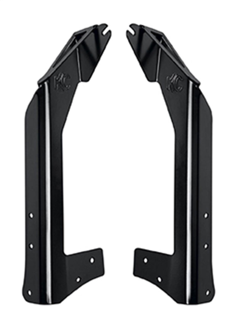 KC HiLiTES 50" Light Bar Windshield Mount Brackets: Jeep Wrangler JK 2007-2018