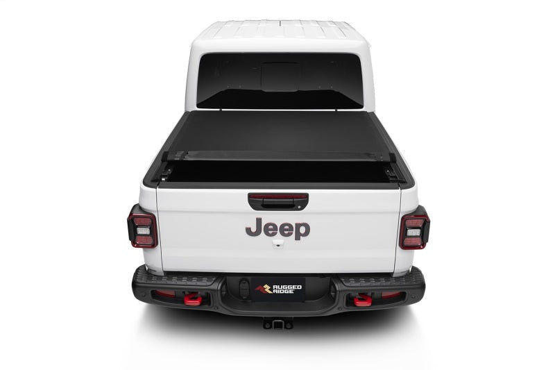 Rugged Ridge Armis Soft Rolling Bed Cover: Jeep Gladiator (18-26) - Matte Black Fabric