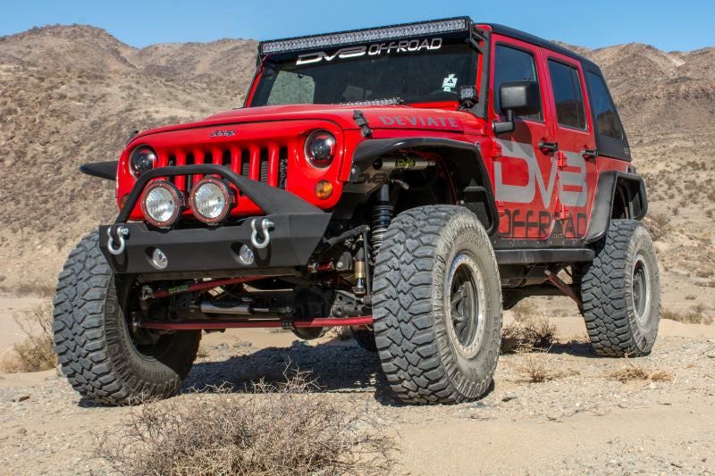 DV8 Offroad Flat Tube Fenders (FRONT AND REAR): Jeep Wrangler JK 2007-2018