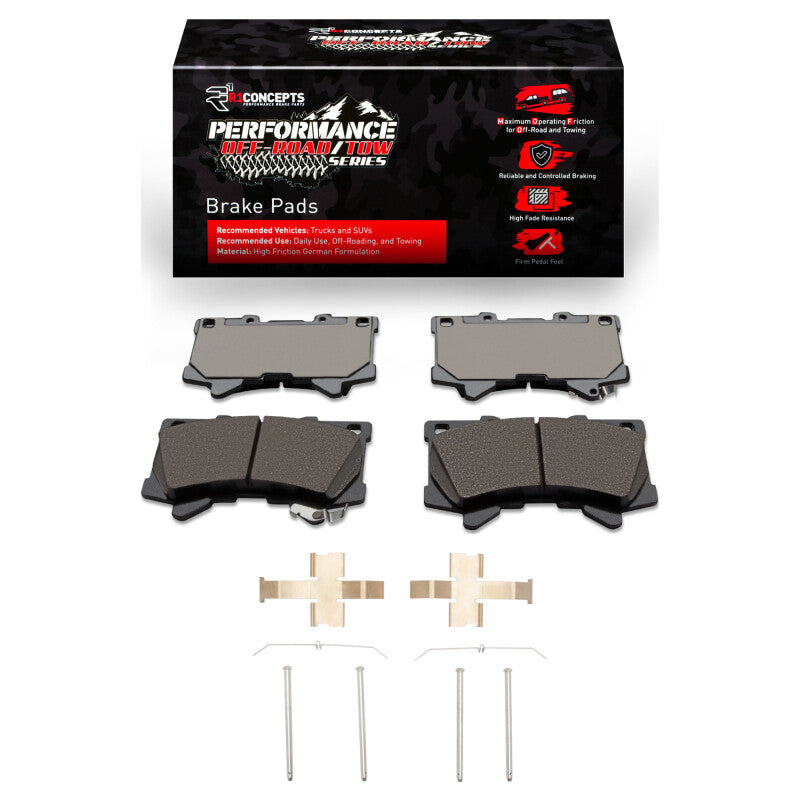 R1 Concepts 2022-2026 Toyota Tundra Front Performance Off-Road/Tow Brake Pads & Hardware Kit | Toyota Tundra (22-26) (2400-2442-01)