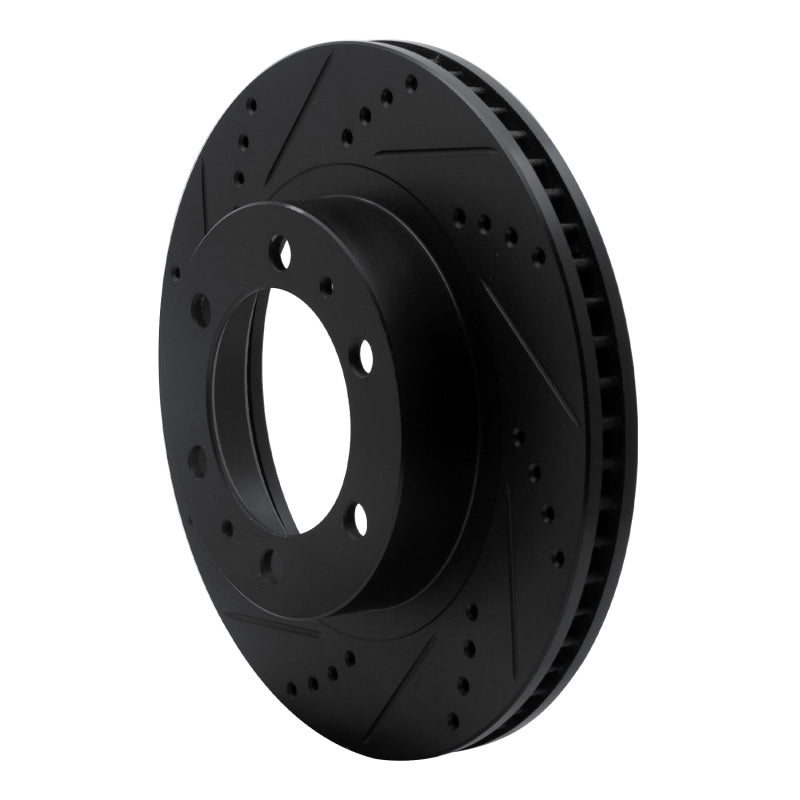 DFC Front Left Drilled & Slotted Black Brake Rotor | Toyota 4Runner (03-23) (633-76128L)