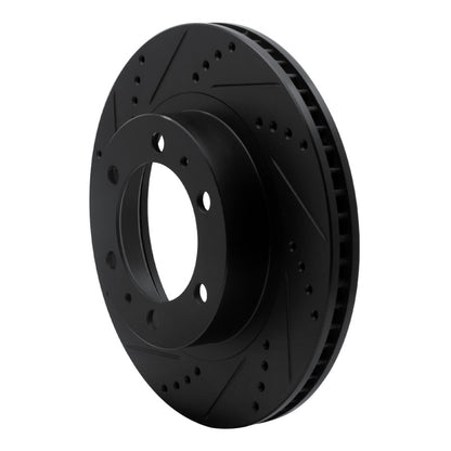 DFC Front Left Drilled & Slotted Black Brake Rotor | Toyota 4Runner (03-23) (633-76128L)