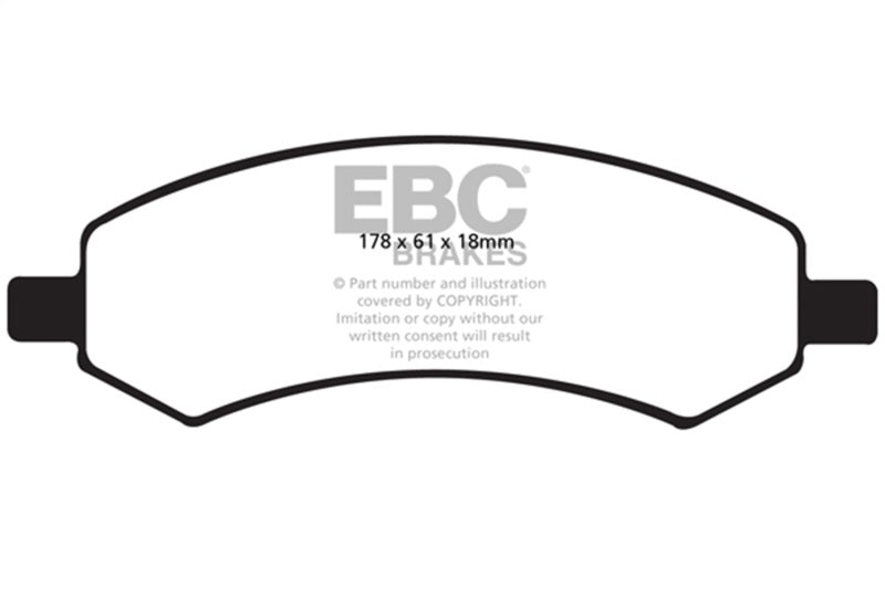 EBC Extra Duty Front Brake Pads: Dodge Dakota (05-10), Durango (07-09) & Ram (06-10)