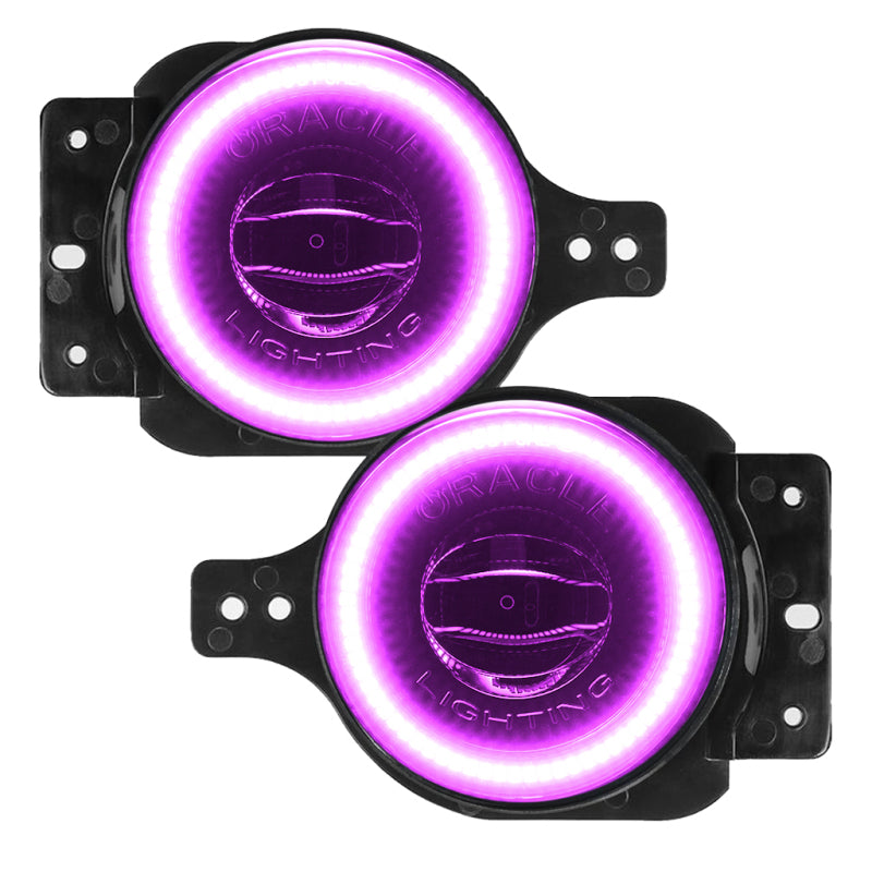 ORACLE Lighting Hi-Perf 20W LED Halo Fog Lights ColorSHIFT (F&R): 18-26 Jeep Wrangler JL / 20-24 Gladiator JT Sport w/ Sport & Sport S