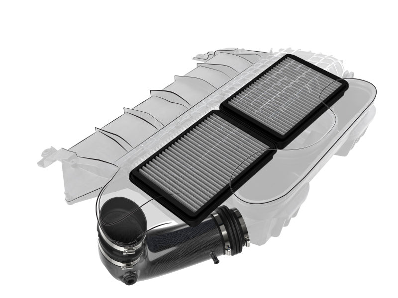 AFE Super Stock Carbon Fiber Induction System (w/Pro DRY S Filters): Ram 6.2L 1500 TRX 2021 - 2024