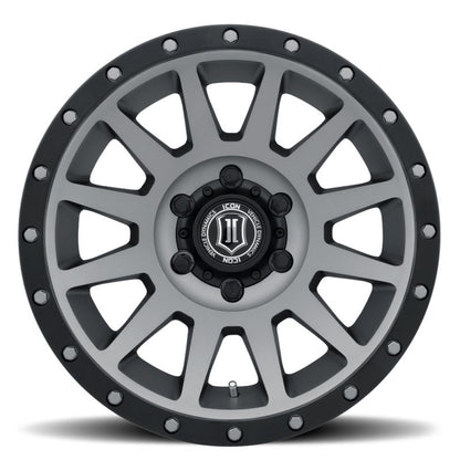 ICON 18x9 6x5.5 0mm Offset Titanium Wheel | Ford Bronco (21-26) (2018908350TT)