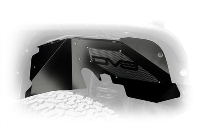DV8 Offroad Black Aluminum Inner Fender (FRONT): Jeep Wrangler JK 2007-2018