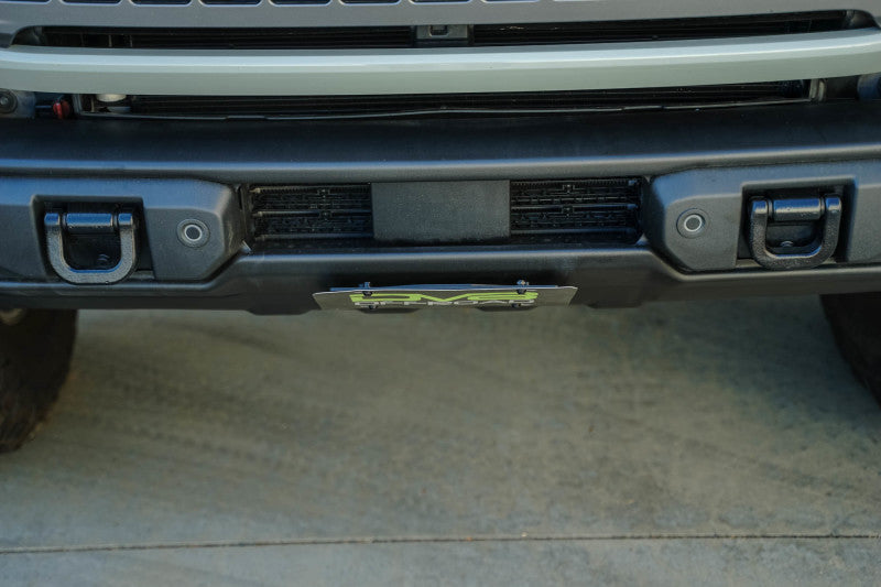 DV8 Offroad Capable Front Bumper License Plate Mount | Ford Bronco (21-26) (LPBR-05)