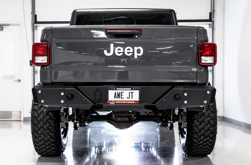 AWE Tread Edition Cat-Back Exhaust (Black Tips, Dual Exit): Jeep Gladiator 3.6L V6 2020 - 2025