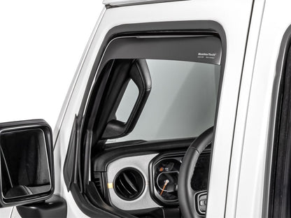 WeatherTech Side Window Deflectors (F&R): Jeep Wrangler / Gladiator (18-26) - Dark Smoke