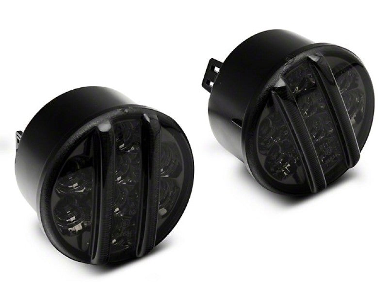 Raxiom Axial Series Smoked LED Front Turn Signals: Fits Most Jeep Wrangler Models (2007-2018)
