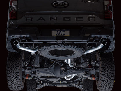 AWE Tuning SwitchPath™ Cat-Back Exhaust BashGuard Tips Ford Ranger Raptor | 2024-26 (3025-38306)