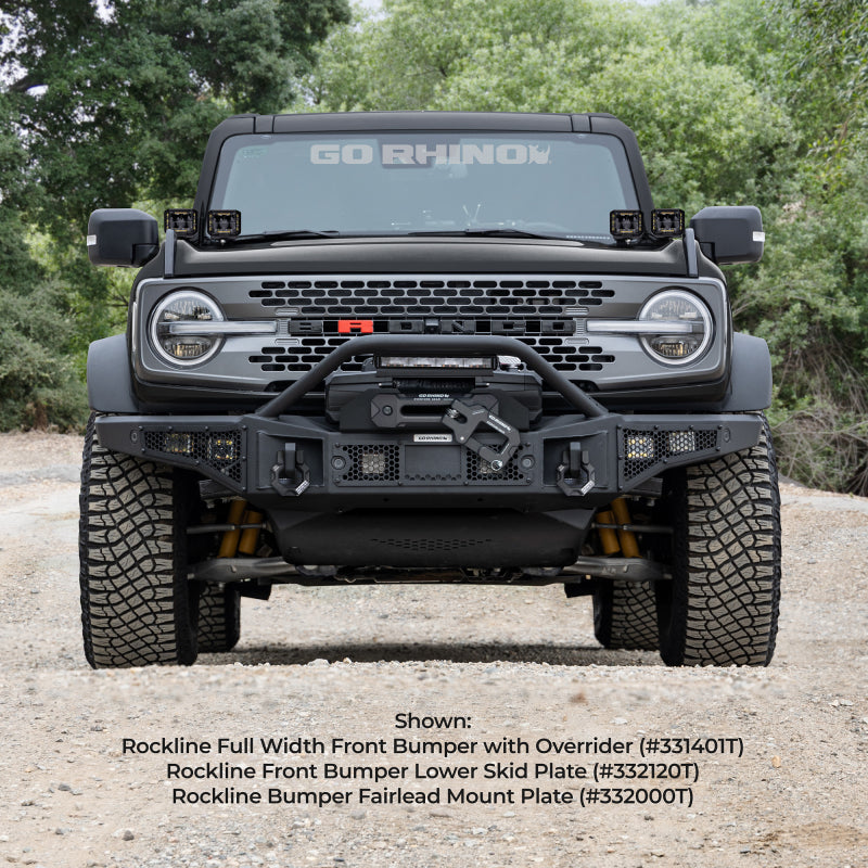 Go Rhino Rockline Bumper Fairlead Mount Plate | Ford Bronco (21-26) (332000T)
