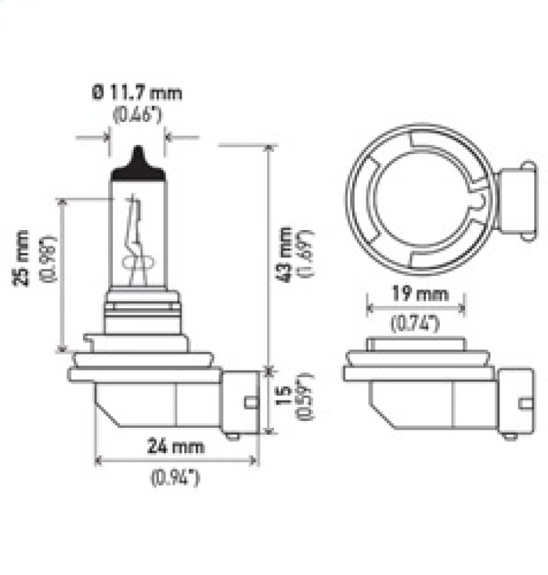 Hella H11 12V 55W Bulb | Ford Ranger (19-26) (H11)