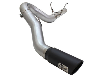 aFe Atlas 5" Aluminized Steel DPF-Back Exhaust Black Tip (REAR): RAM 2500 / 3500 2013-2018 6.7L Crew Cab