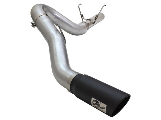 aFe Atlas 5" Aluminized Steel DPF-Back Exhaust Black Tip (REAR): RAM 2500 / 3500 2013-2018 6.7L Crew Cab