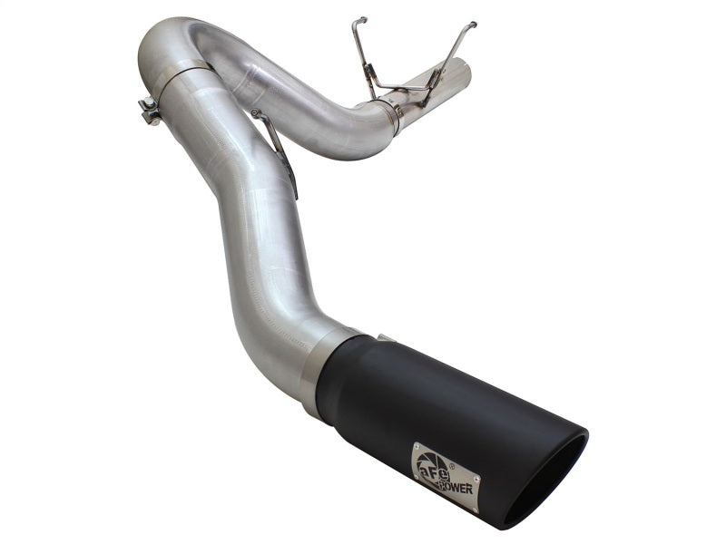 aFe Atlas 5" Aluminized Steel DPF-Back Exhaust Black Tip (REAR): RAM 2500 / 3500 2013-2018 6.7L Crew Cab
