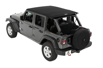 Bestop Trektop Soft Top Premium Black Twill (F&R): Jeep Wrangler JL 2018-2025 2.0L Turbo/3.6L V6