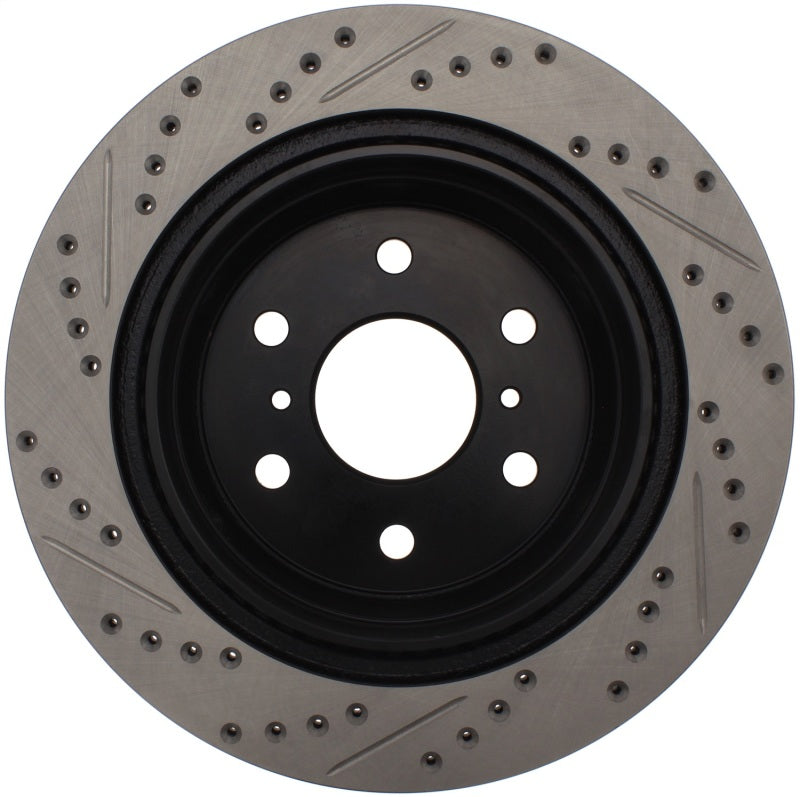 StopTech Rear Left Drilled Disc Brake Rotor | Chevrolet Silverado / GMC Sierra 1500 (07-20 / 19-26) (127.66065L)