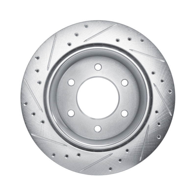 R1 19-25 Ford Bronco Rear Drilled & Slotted Silver Brake Rotor | Ford Ranger / Bronco (19-26) (631-54276R)