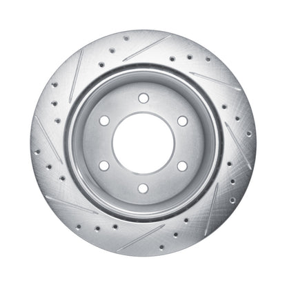 R1 19-25 Ford Bronco Rear Drilled & Slotted Silver Brake Rotor | Ford Ranger / Bronco (19-26) (631-54276R)