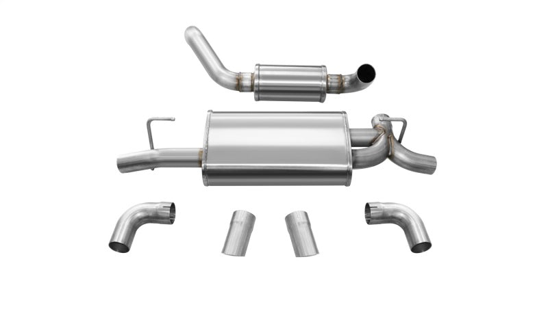 CORSA 2.5in Dual Rear Turn Down Exit Touring Axle-Back Exhaust | Jeep Wrangler JL (18-25) (21015)