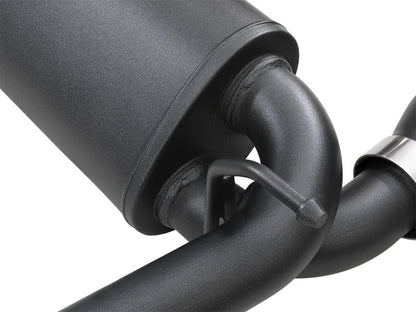 AFE Rebel Series Axle-Back Exhaust System (Black Tips): Jeep Wrangler JL 2018 - 2025 (2.0L I4 / 3.6L V6)
