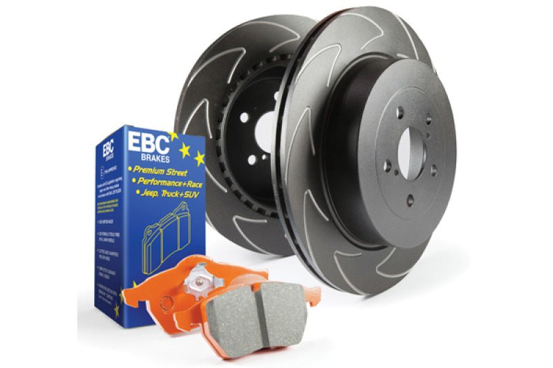 EBC S7KF1026 Orangestuff Brake Pads & BSD V-Slot Rotors | Chevrolet Silverado 1500 (19-26) (S7KF1026) Brakes, Rotors & Pads offroad accessory | Iron Ridge Offroad