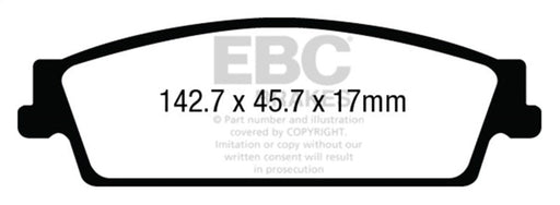 EBC Ultimax2 Rear Brake Pads | 15+ Cadillac Escalade 6.2 2WD Brakes, Rotors & Pads offroad accessory | Iron Ridge Offroad