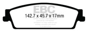 EBC Ultimax2 Rear Brake Pads | 15+ Cadillac Escalade 6.2 2WD Brakes, Rotors & Pads offroad accessory | Iron Ridge Offroad