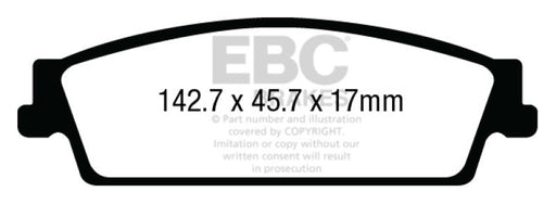 EBC Ultimax2 Rear Brake Pads | 15+ Cadillac Escalade 6.2 2WD Brakes, Rotors & Pads offroad accessory | Iron Ridge Offroad