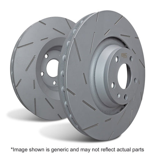 EBC USR Slotted Front Rotors (330x30mm) | 09-14 Cadillac Escalade 6.0 Hybrid Brakes, Rotors & Pads offroad accessory | Iron Ridge Offroad