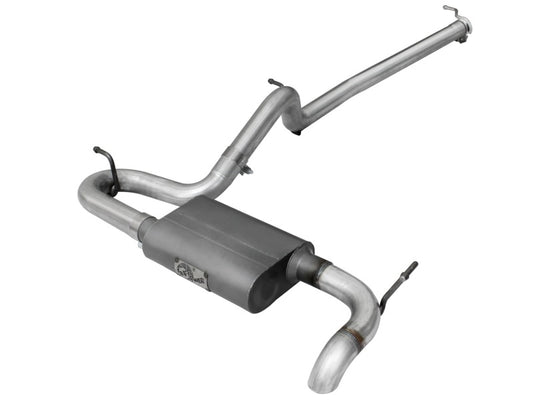AFE Scorpion Aluminized Steel Cat-Back Exhaust System: Jeep Wrangler JK 2007 - 2018 (3.6L & 3.8L V6 2-Door Models)