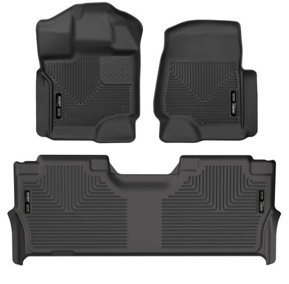 Husky Liners Front & Second Row Seat Floor Liners | Ford F-150 (21-23, 24-26) / Raptor (21-23, 24-26) / Lightning (22+) (53468)