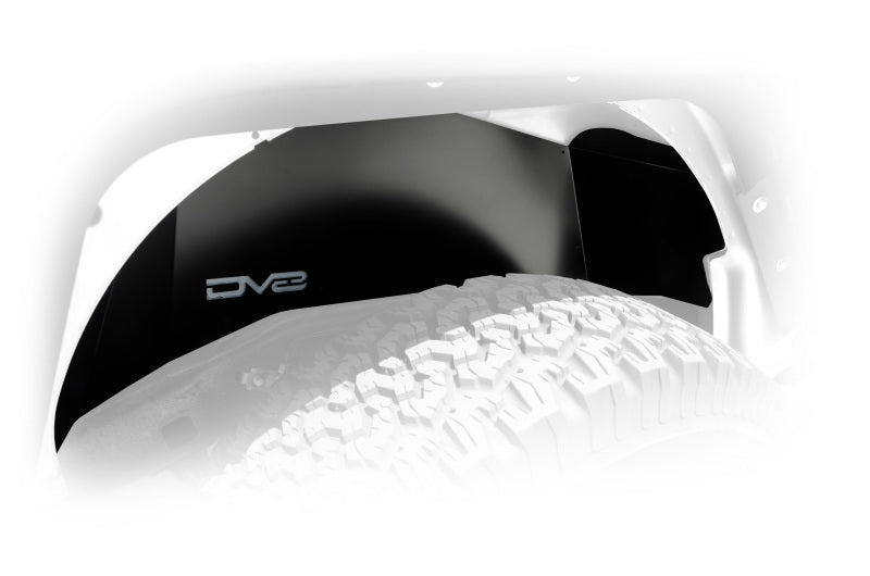 DV8 Offroad Black Aluminum Inner Fender (REAR): Jeep Wrangler JK 2007-2018