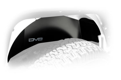 DV8 Offroad Black Aluminum Inner Fender (REAR): Jeep Wrangler JK 2007-2018