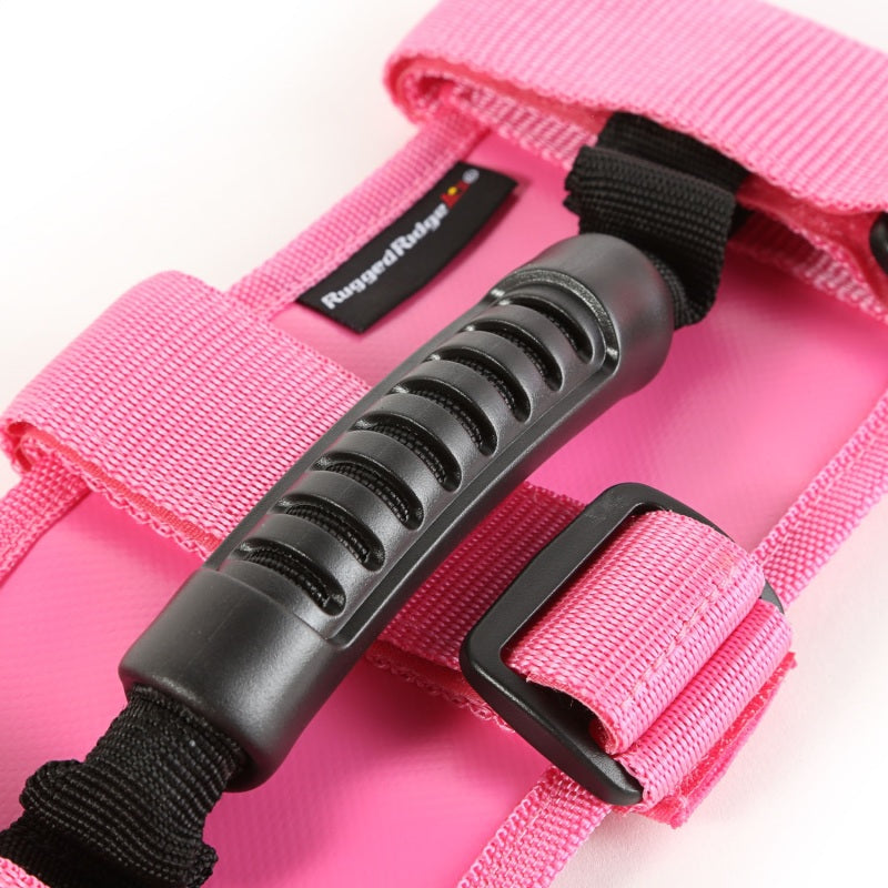 Rugged Ridge Pink Ultimate Grab Handles | Jeep Gladiator JT / Wrangler JK / JL (20-25 / 07-18) (13505.01)