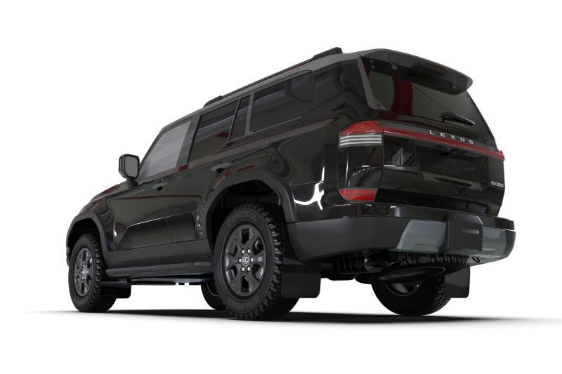 Rally Armor 2024+ Lexus GX-550 Overtrail Black UR Mud Flaps | Lexus GX550 (24-26) Dark Green Logo