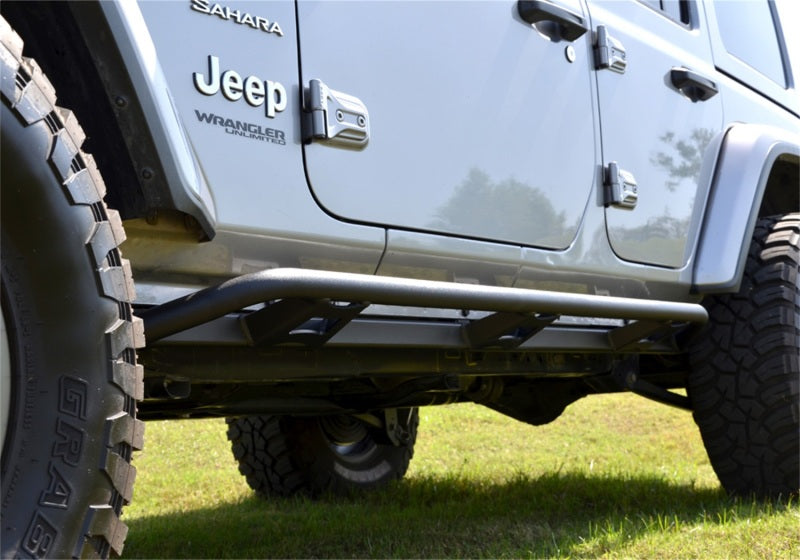N-Fab Trail Slider Steps Textured Black: Jeep Wrangler (07-18)