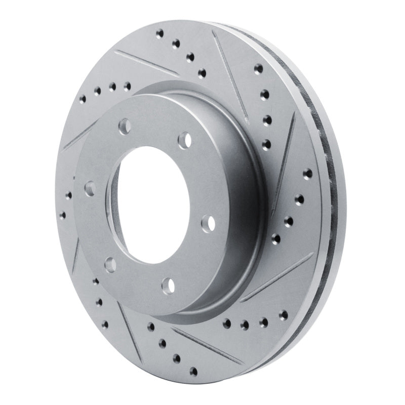 R1 Front Right Drilled & Slotted Silver Brake Rotor | Ford Ranger (19-26) / Ford Bronco (21-26) (631-54275R)