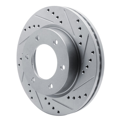 R1 Front Right Drilled & Slotted Silver Brake Rotor | Ford Ranger (19-26) / Ford Bronco (21-26) (631-54275R)