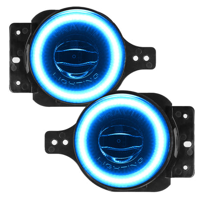 ORACLE Lighting Hi-Perf 20W LED Halo Fog Lights ColorSHIFT (F&R): 18-26 Jeep Wrangler JL / 20-24 Gladiator JT Sport w/ Sport & Sport S