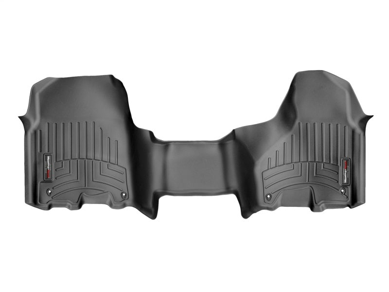 WeatherTech FloorLiner Floor Mats (FRONT) w/ Over Hump: Ram Crew / MegaCab (12-18) - Black