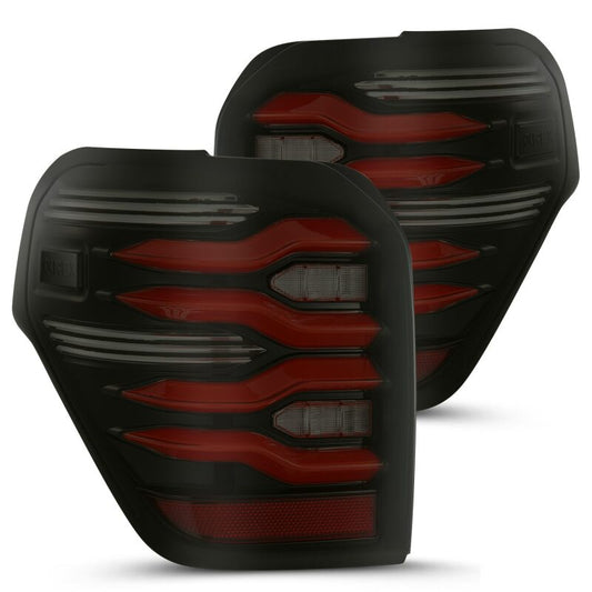 AlphaRex LUXX-Series LED Tail Lights Black-Red w/ Activ Light/Seq | Toyota 4Runner (10-24) (690050)