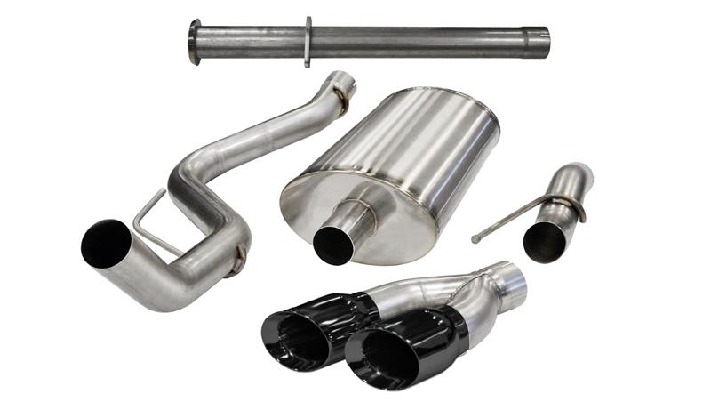 Corsa 2011-2014 Ford F-150 Raptor 6.2L V8 133in Wheelbase Black Xtreme Cat-Back Exhaust | Ford F-150 Raptor (10-14) (14759BLK)