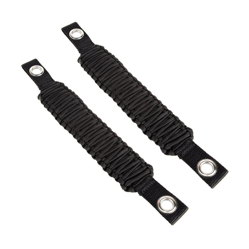Rugged Ridge Paracord A-Pillar & Seat Mount Grab Handle (PAIR): Jeep Wrangler (07-18) - Black