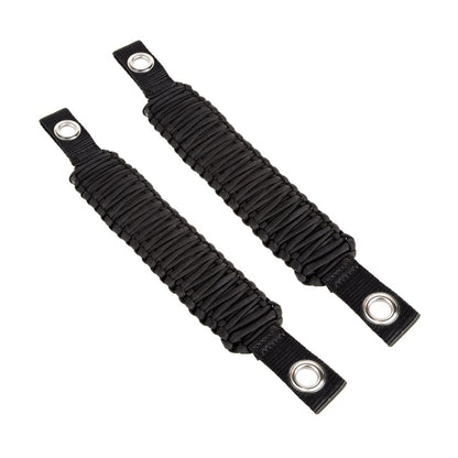 Rugged Ridge Paracord A-Pillar & Seat Mount Grab Handle (PAIR): Jeep Wrangler (07-18) - Black