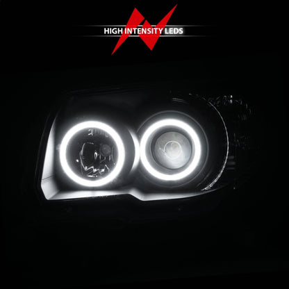 ANZO Projector Headlights - Black w/ CCFL Halo | 2006-2009 Toyota 4Runner (111320)