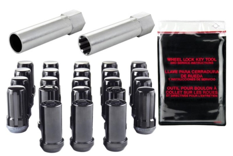 McGard SplineDrive Tuner Wheel Lock Kit M14x1.5 22mm Hex w/Tool (Cone): Jeep JL - Black