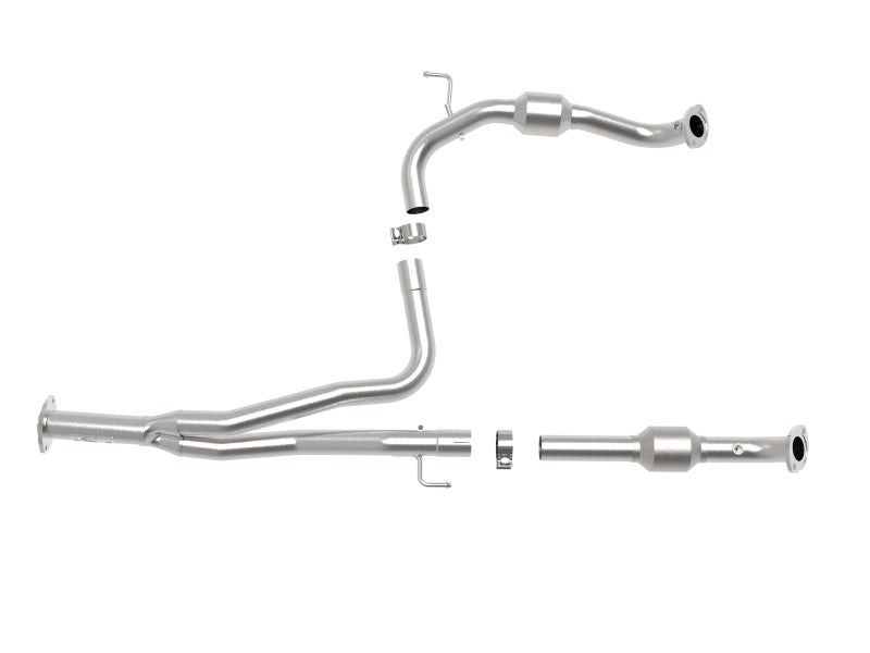 aFe Twisted Steel Y-Pipe w/Cat SS | Toyota Tacoma V6 3.5L 4WD (16-20) (48-46013-RC)